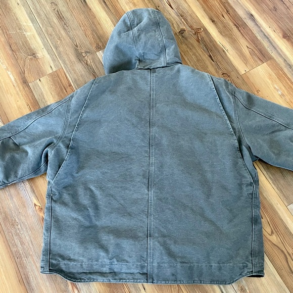 Carhartt Men's Sherpa Sandstone Hooded Jacket J284 - Picture 4 of 7